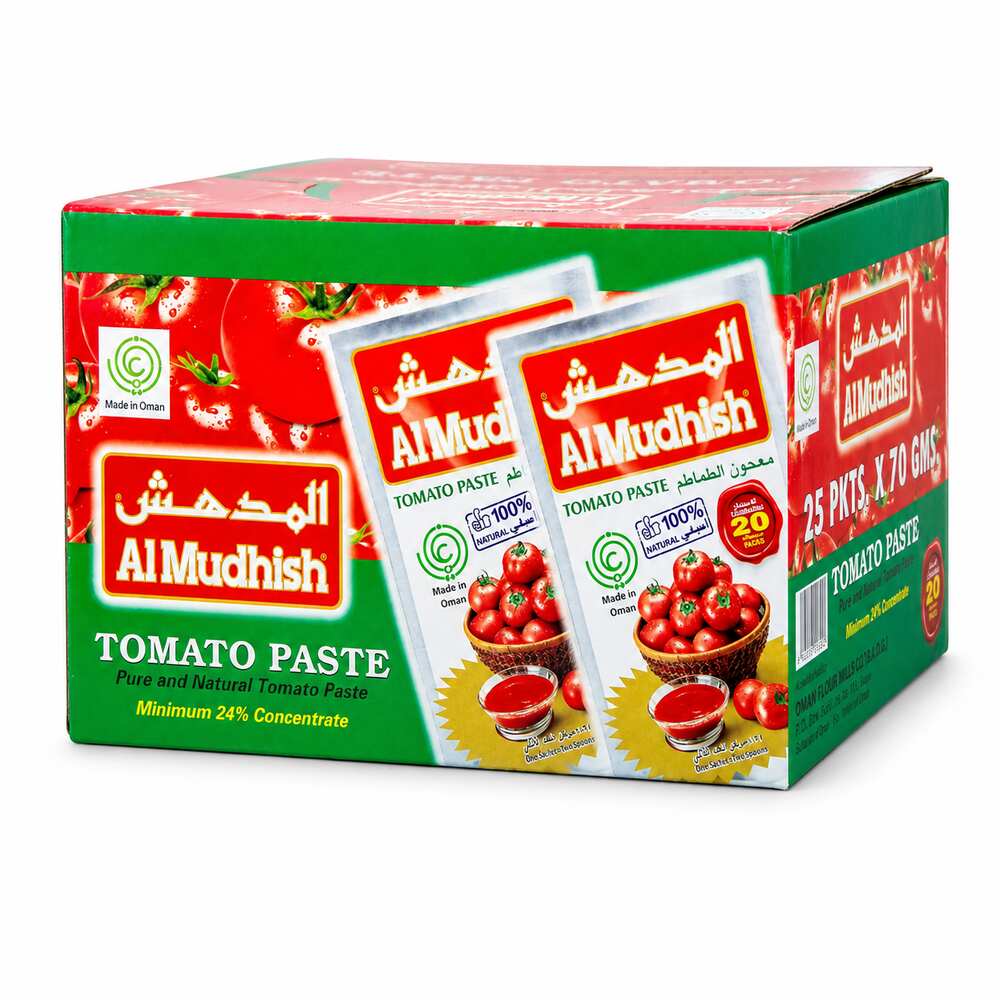Almudhish Tomato Paste(Tongule ya pakti), 25pcs, 70g