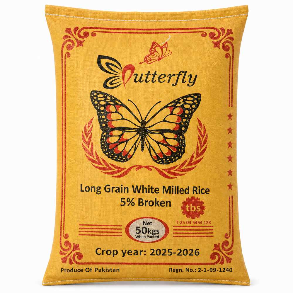 Mchele Butterfly Long Grain White Milled Rice, 50kgs