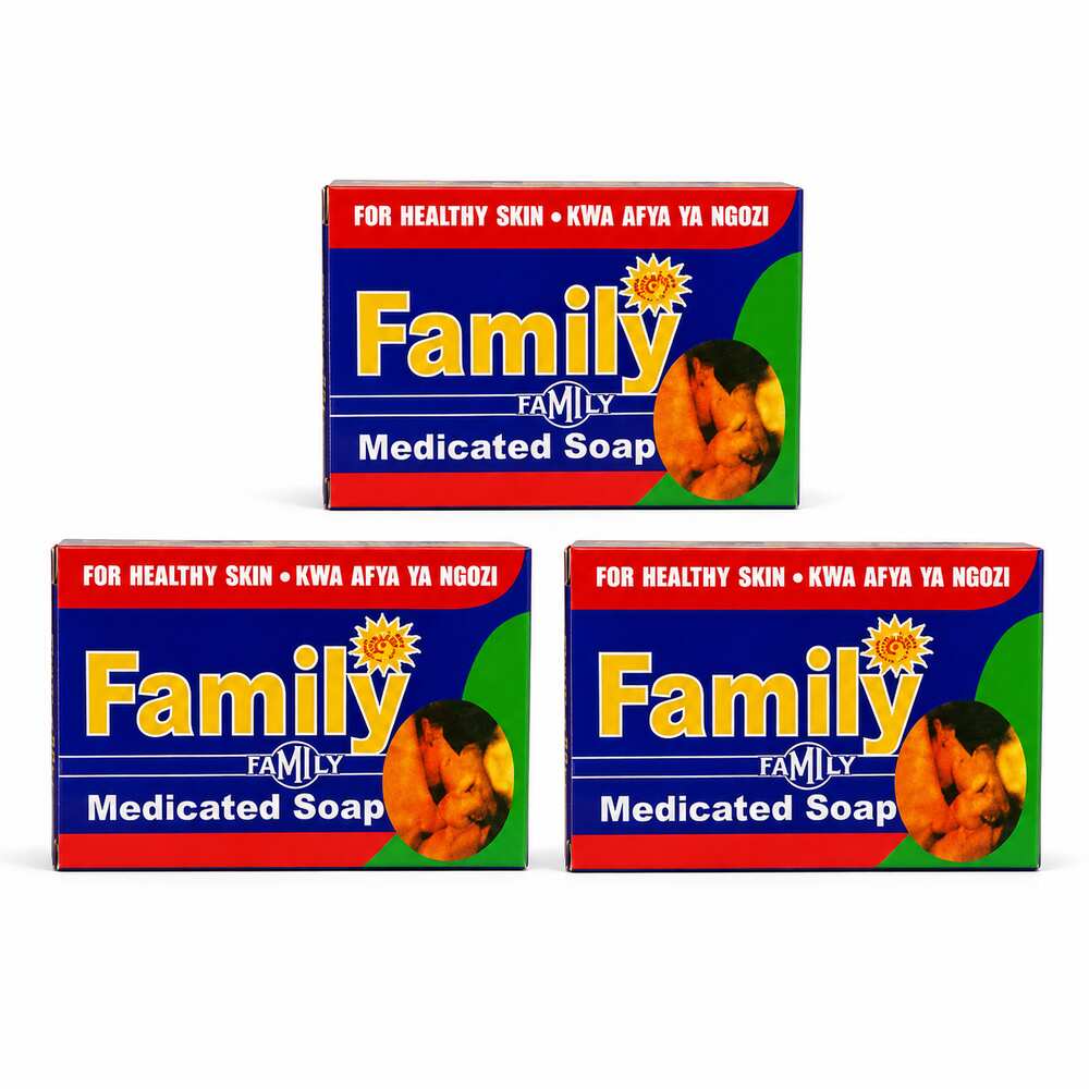 Family Medicated Soap (Sabuni ya Kukogea), 6 pack, 80g
