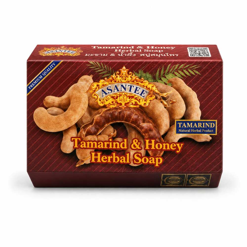 Asante Tamarind Honey Soap Bar Soft Skin Face Body Herbal, 125g