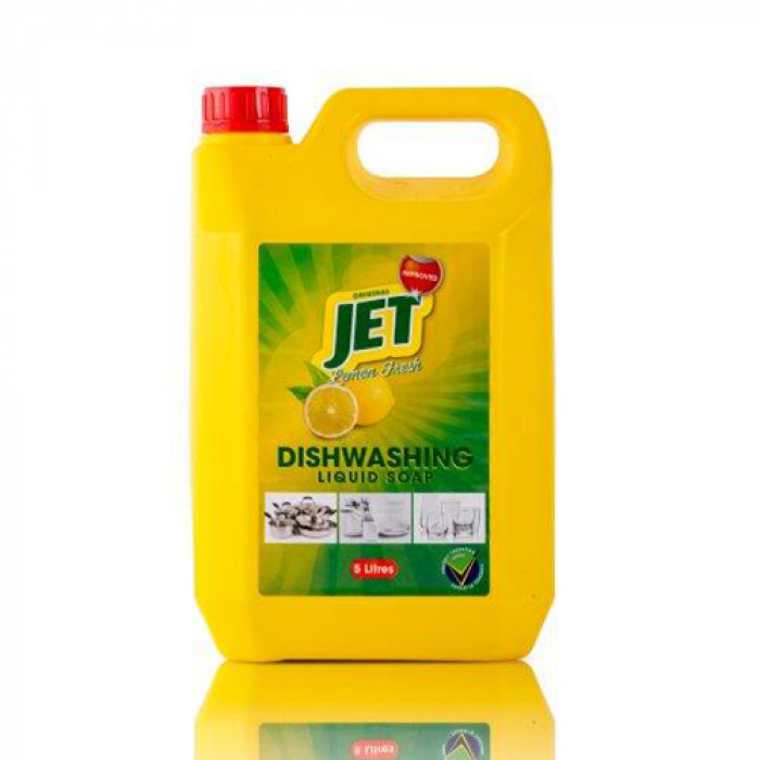 Jet Dishwashing Liquid Soap Lemon, 5ltr