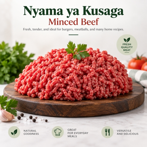 Minced Beef (Nyama ya Ng'ombe ya kusaga), 1kg.