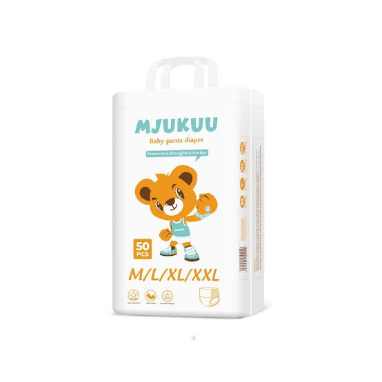 Mjukuu Baby Pants Diapers, Size M, 50pcs