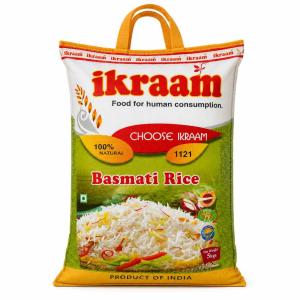 Ikraam Basmati Rice  (Mchele wa Basmati wa Ikraam)– 5 KG