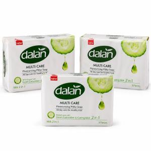 Dalan Fresh Cucumber Multi Care Moisturizing Milky Soap – 3 Pieces (3 × 90 g)